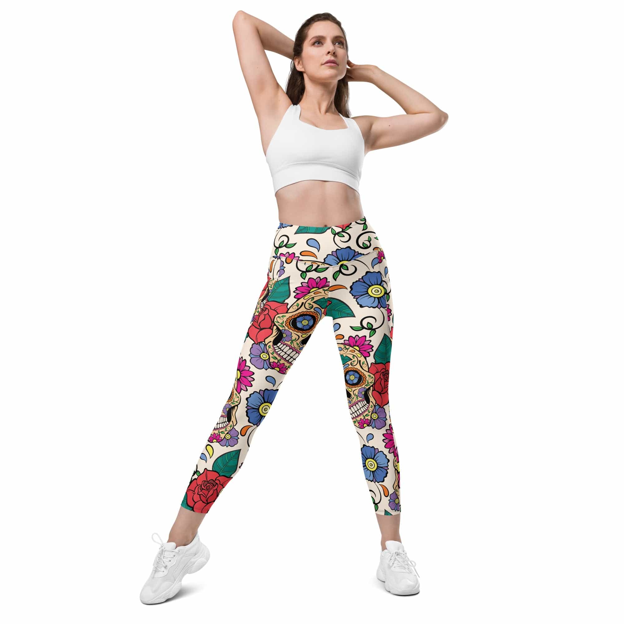 Dia de Muertos Leggings With Pockets