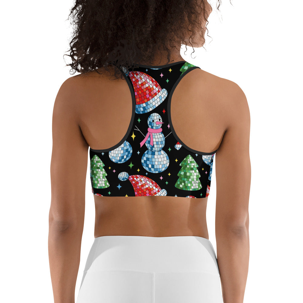 Disco Christmas Sports Bra