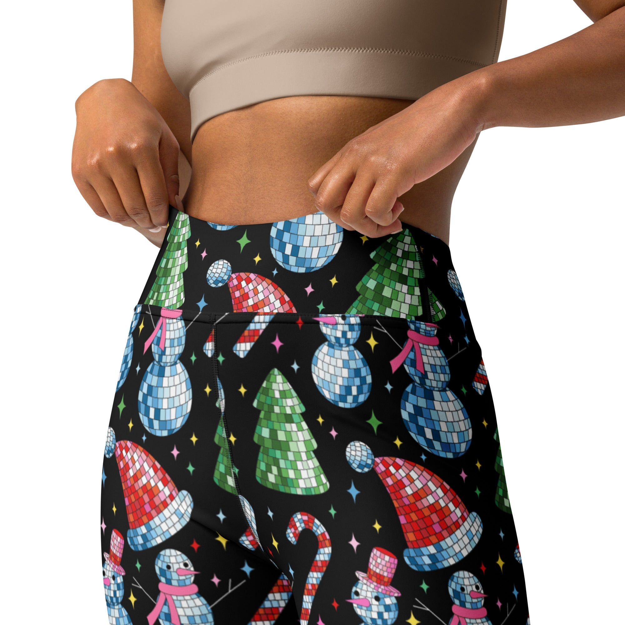 Disco Christmas Yoga Leggings