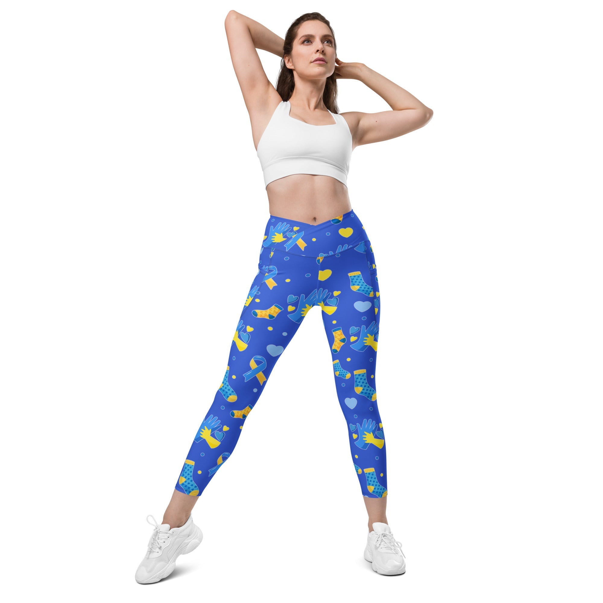 Down Syndrome Awareness Crossover Leggings With Pockets