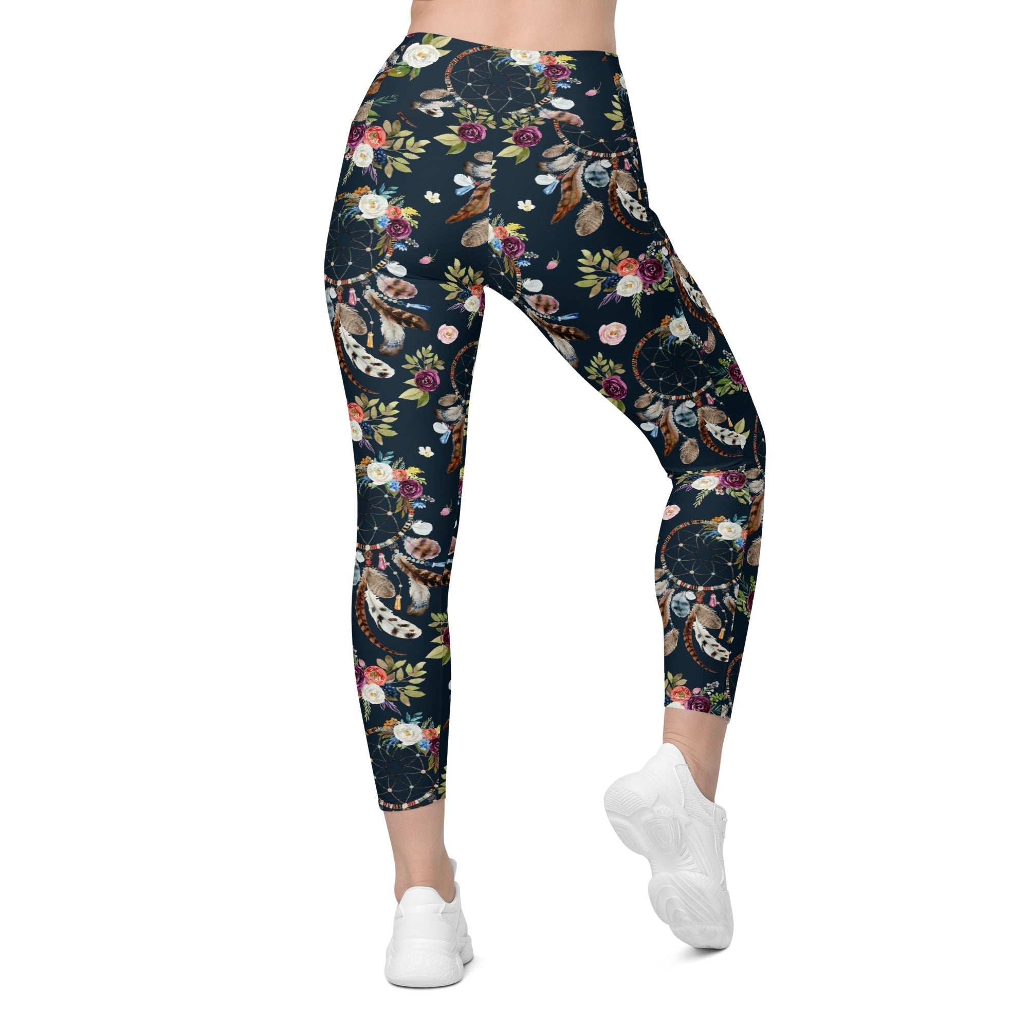 Dream Catcher Crossover Leggings With Pockets