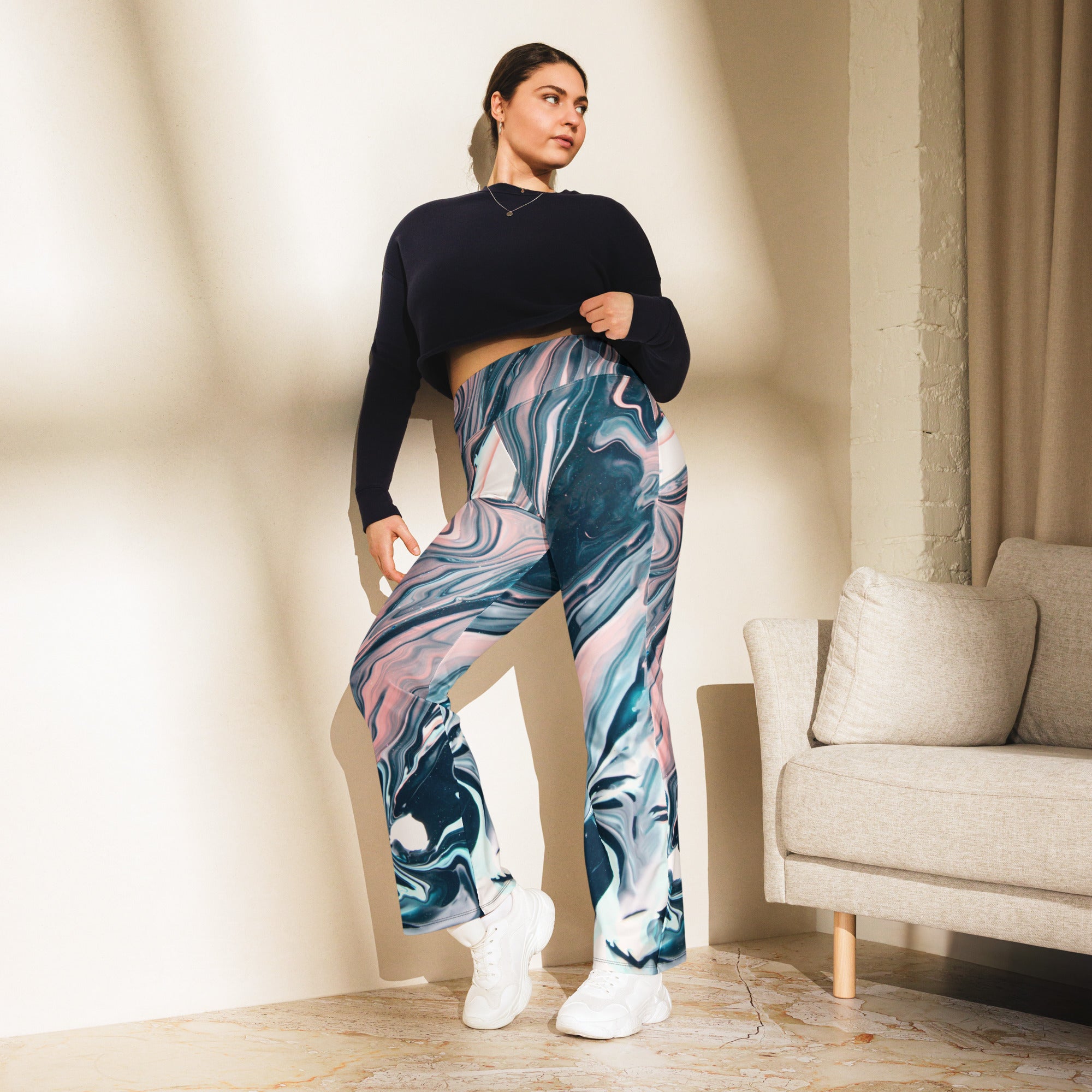 Dreamy Marble Flare Leggings