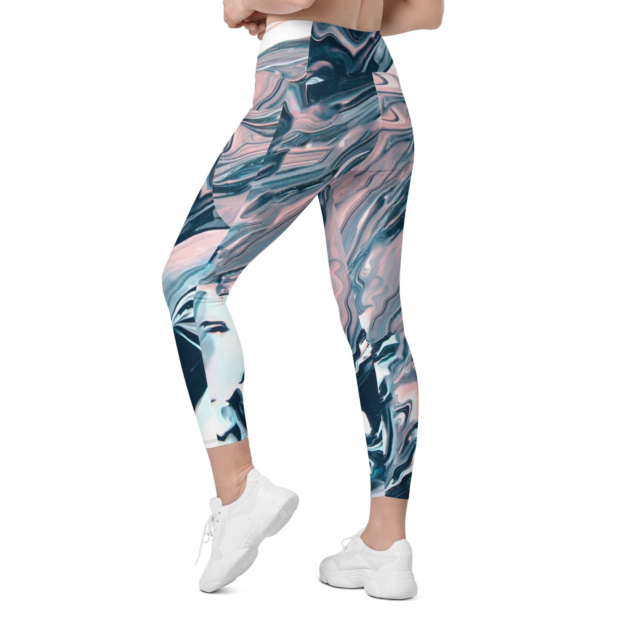 Dreamy Marble Leggings With Pockets