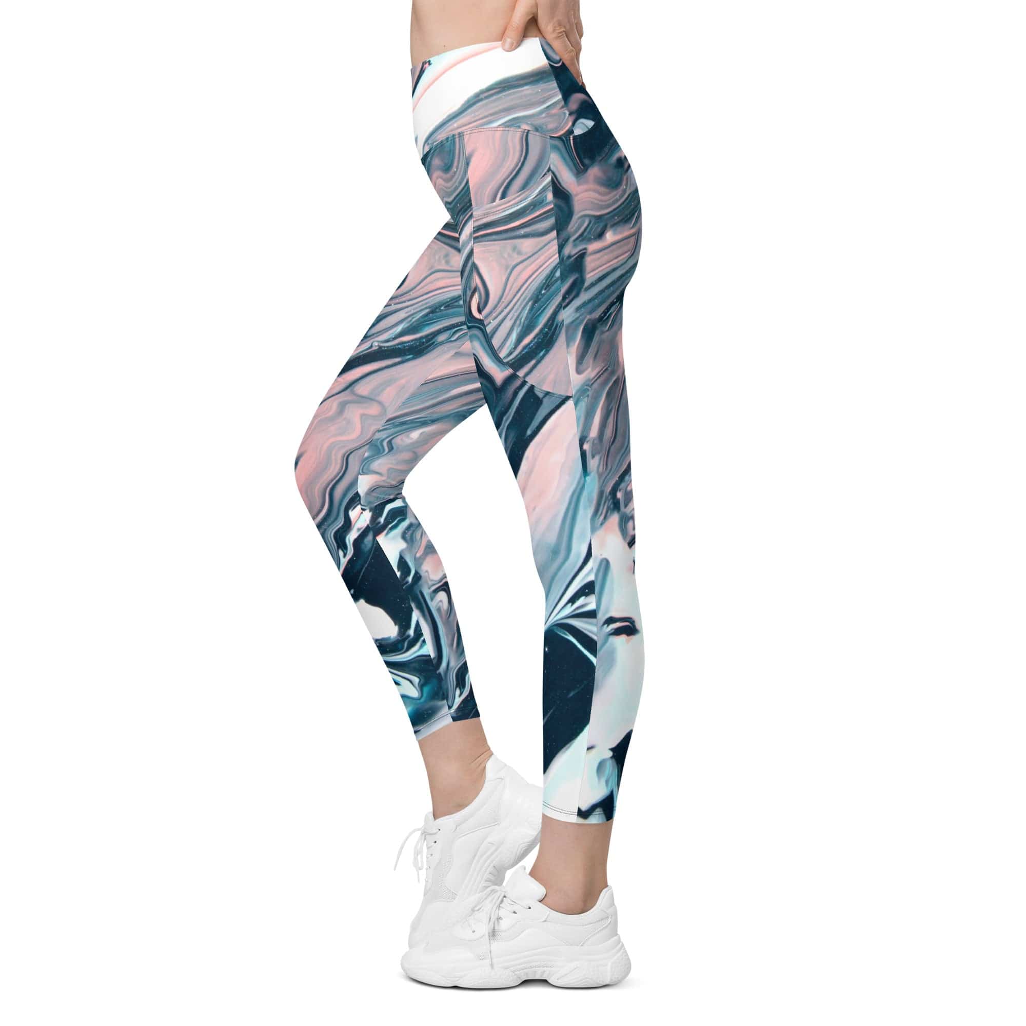 Dreamy Marble Leggings With Pockets
