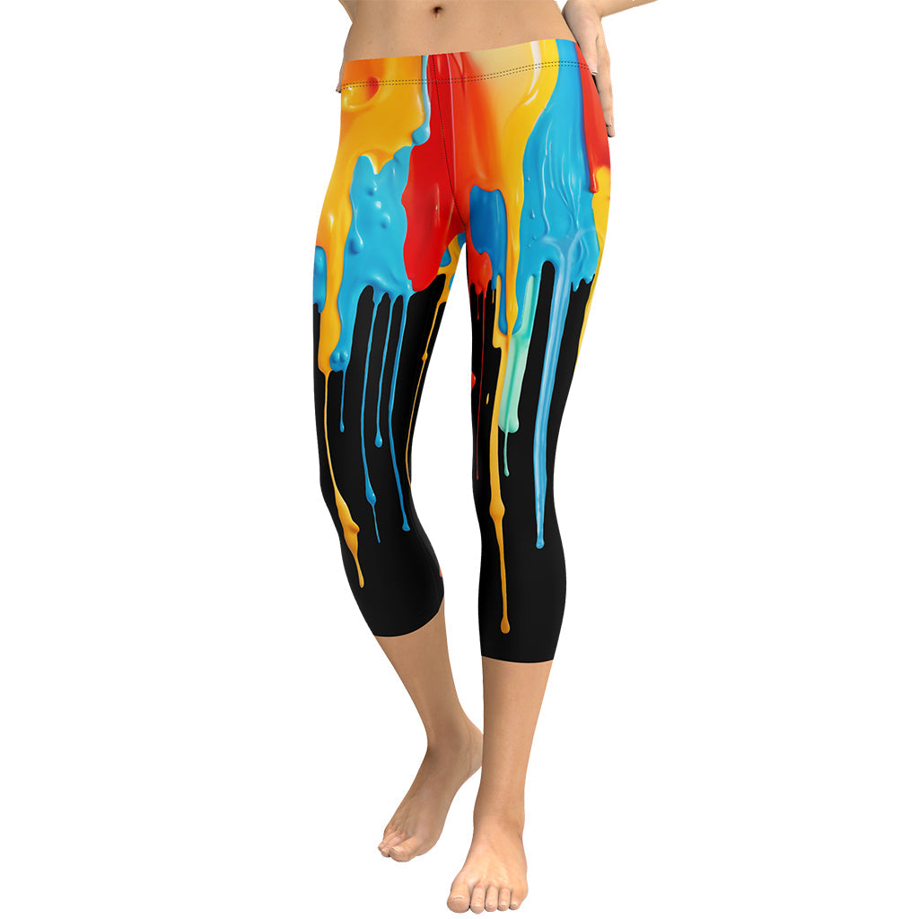Dripping Color Capris