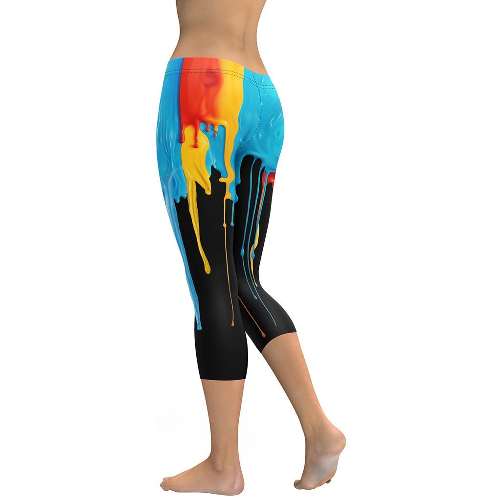 Dripping Color Capris