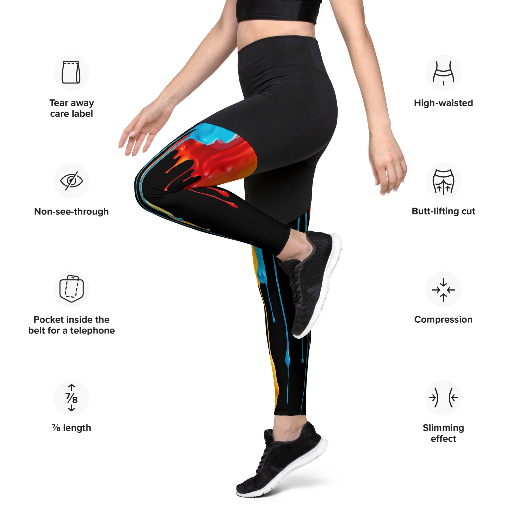 Dripping Color Compression Leggings