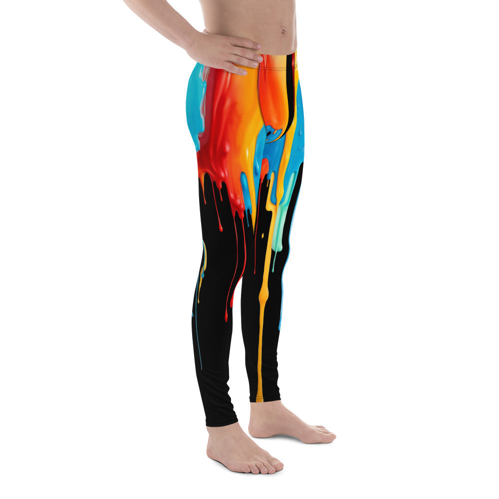 Dripping Color Men's Leggings