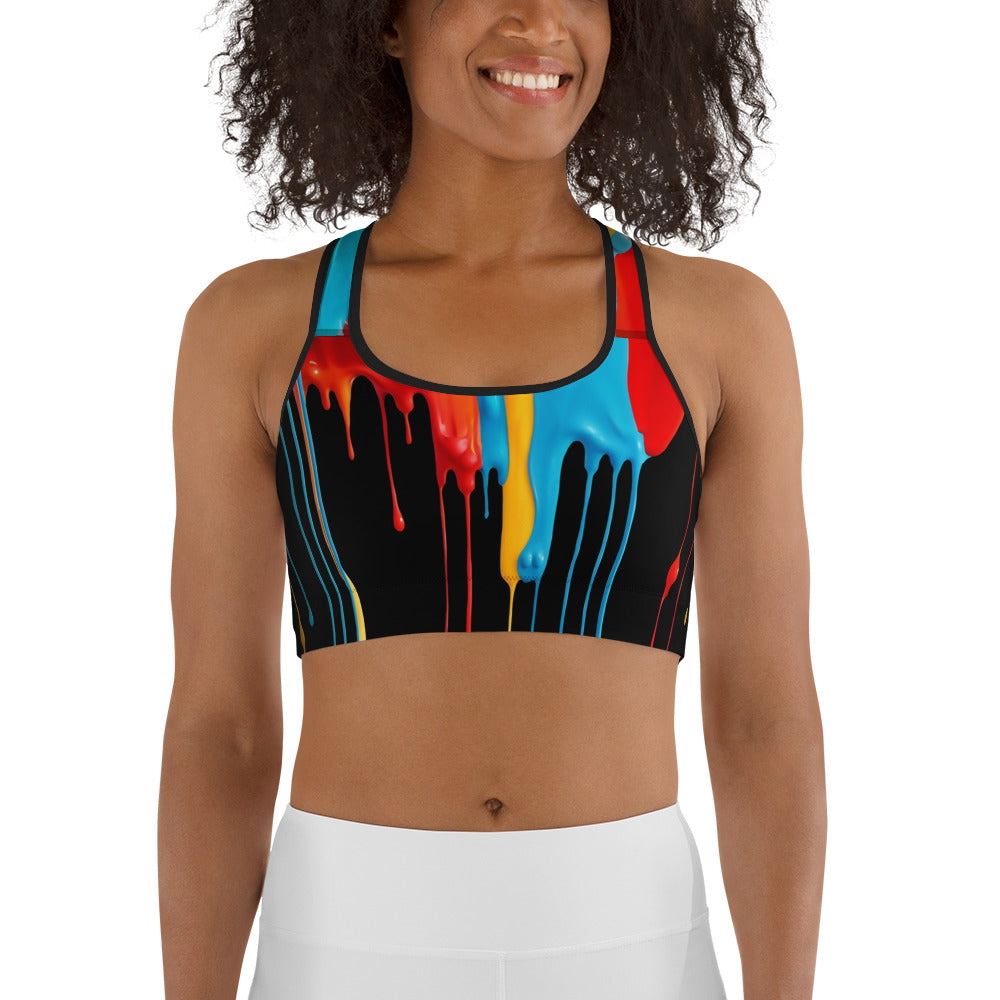Dripping Color Sports Bra