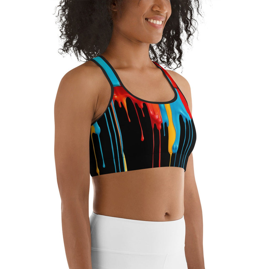 Dripping Color Sports Bra