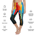Dripping Color Yoga Capris