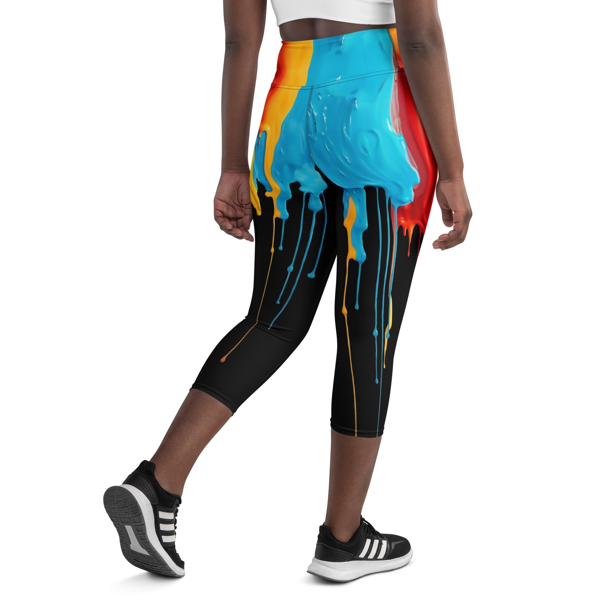 Dripping Color Yoga Capris