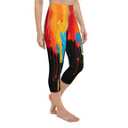 Dripping Color Yoga Capris