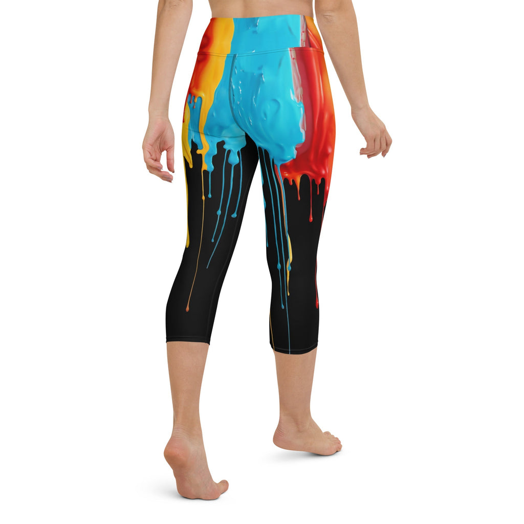 Dripping Color Yoga Capris