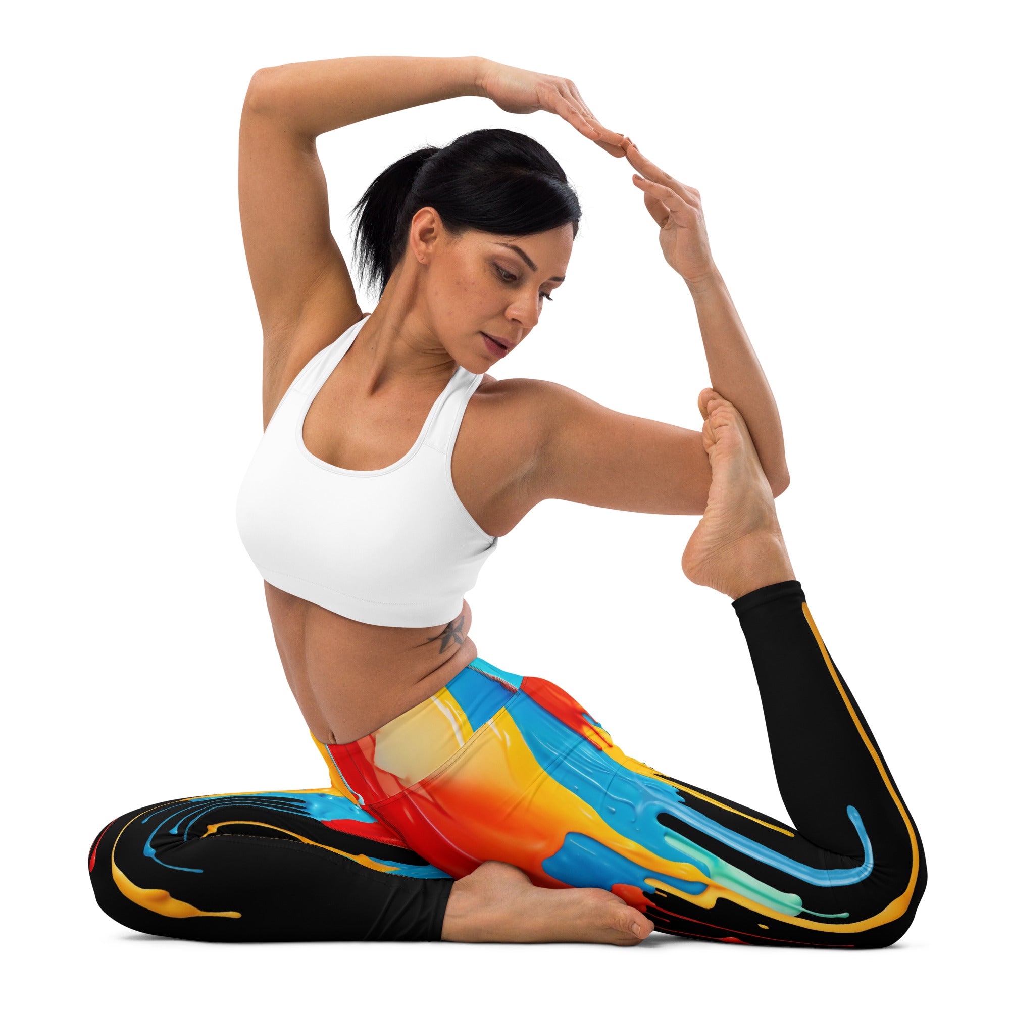 Dripping Color Yoga Leggings
