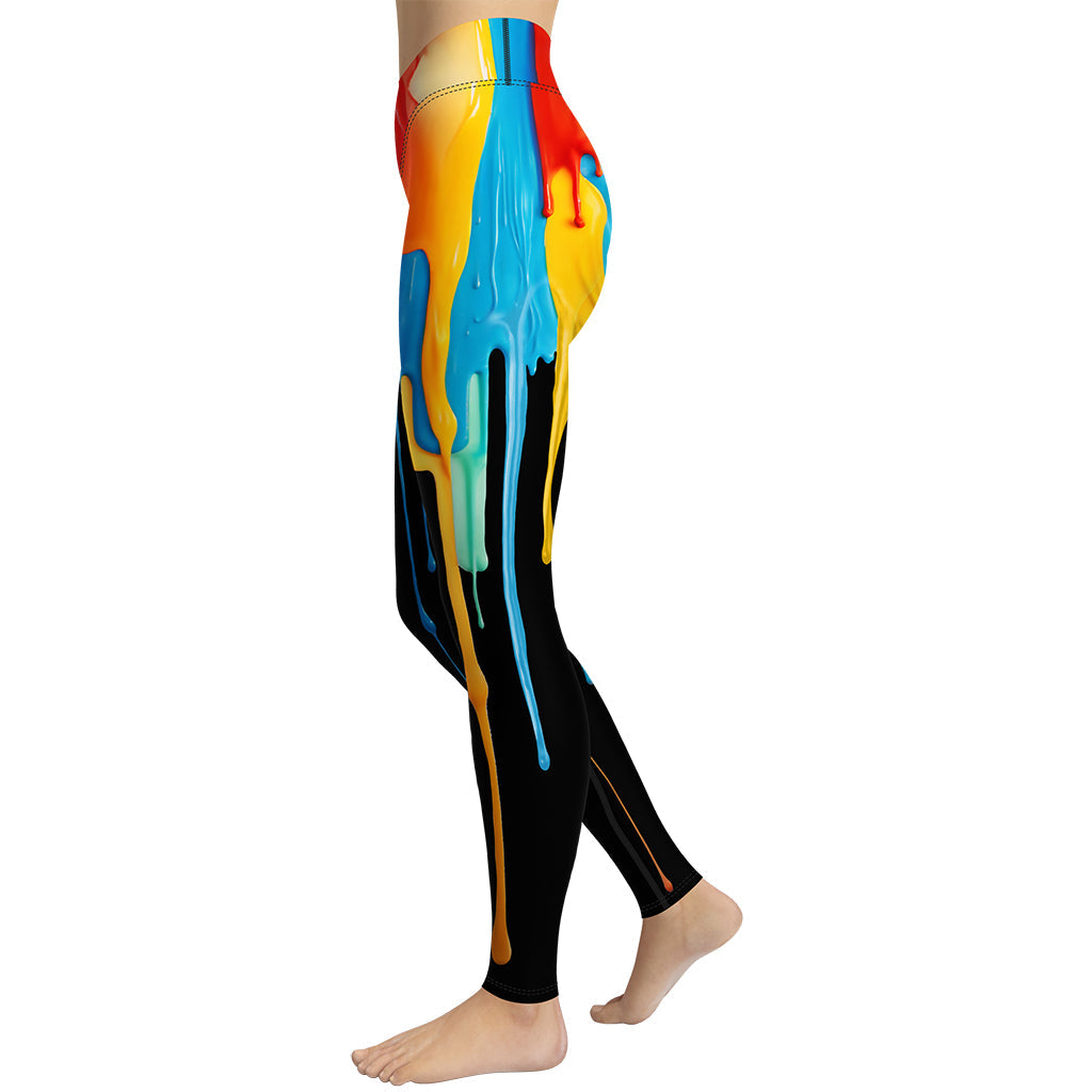 Dripping Color Yoga Leggings