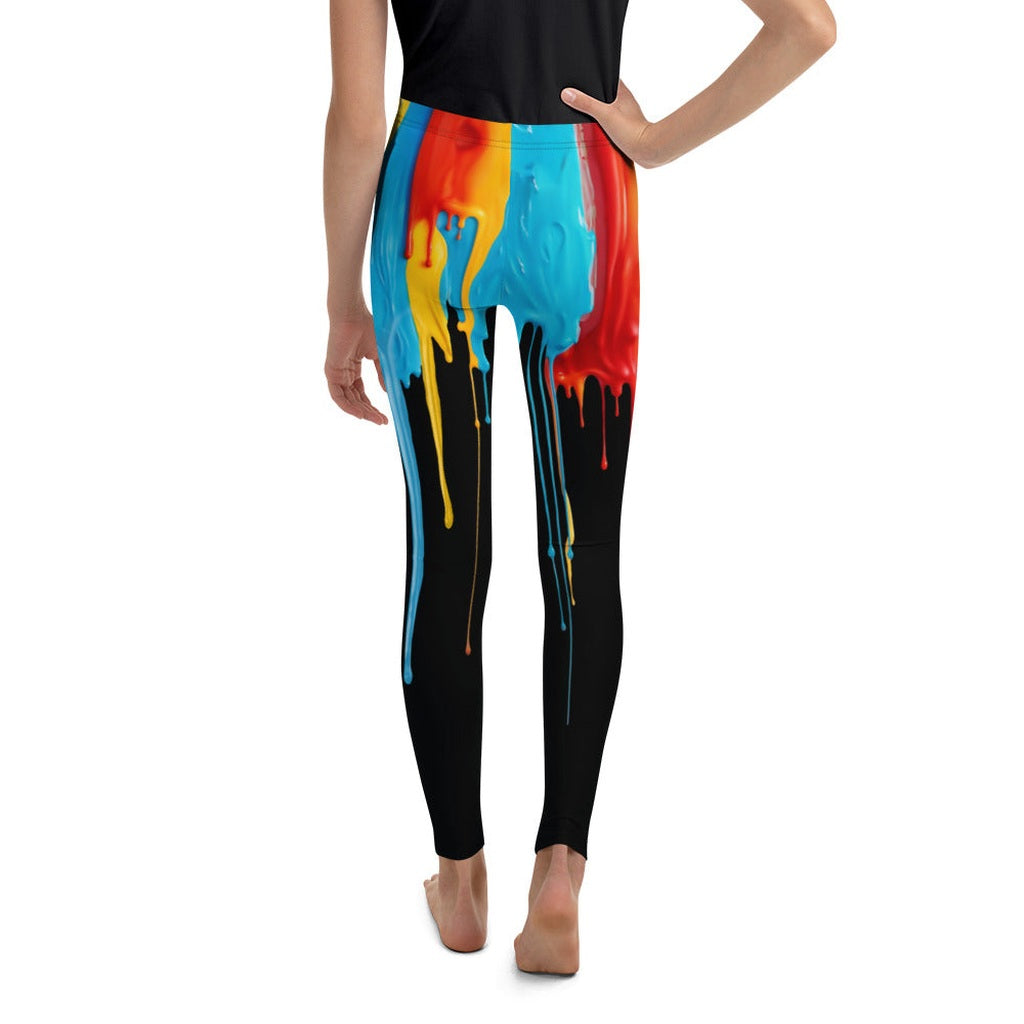 Dripping Color Youth Leggings