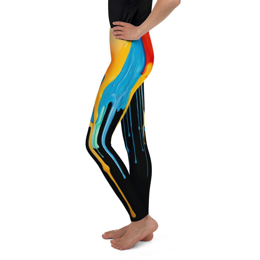 Dripping Color Youth Leggings