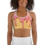 Dripping Ice Cream Sports Bra