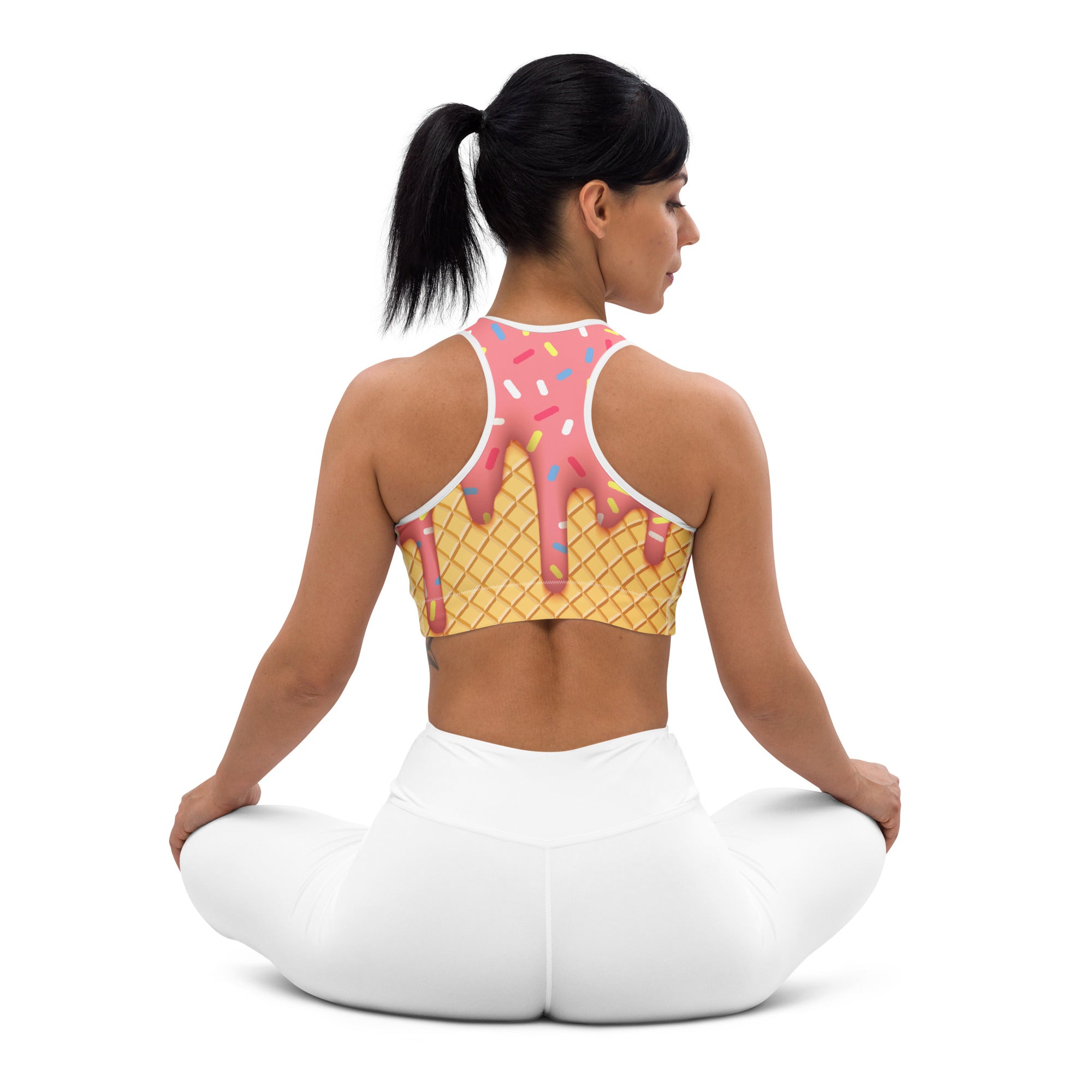 Dripping Ice Cream Sports Bra