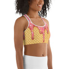 Dripping Ice Cream Sports Bra