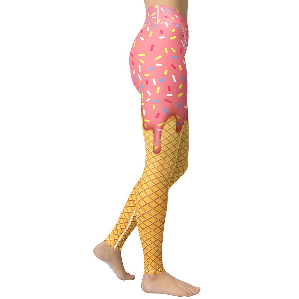 Dripping Ice Cream Yoga Leggings