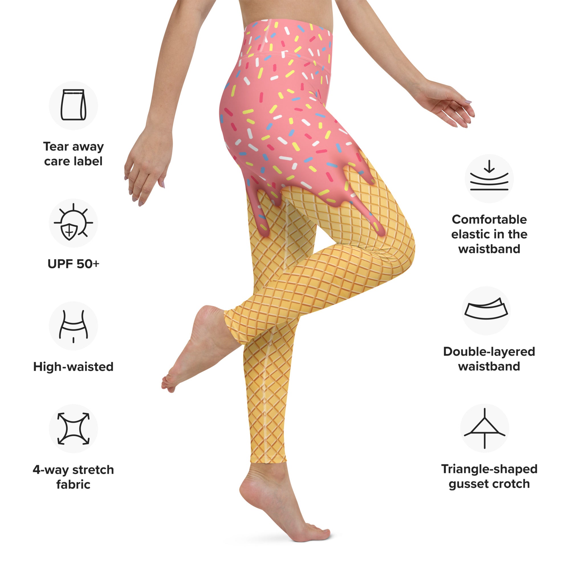 Dripping Ice Cream Yoga Leggings