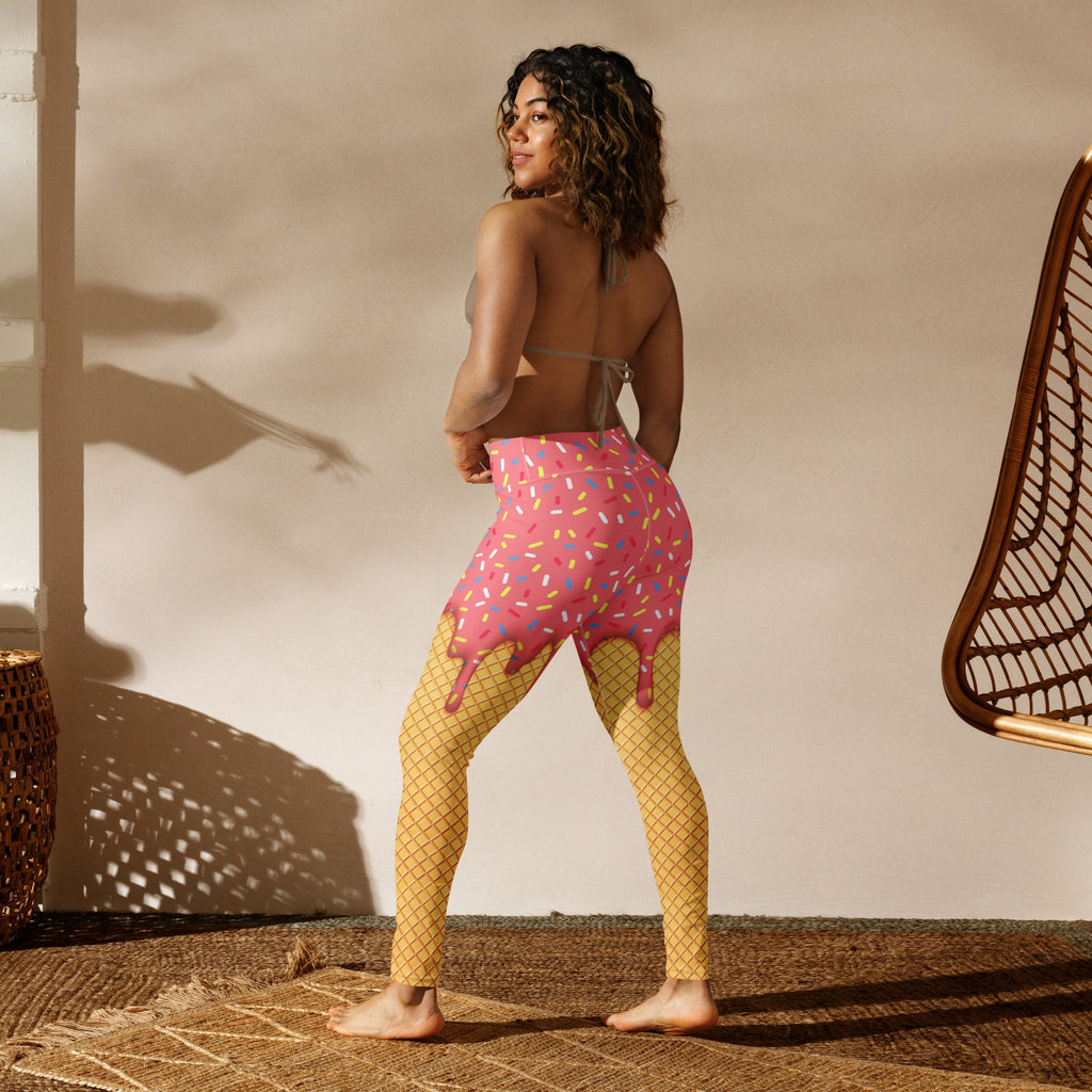 Dripping Ice Cream Yoga Leggings