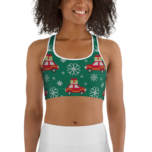 Driving Home For Christmas Sports Bra