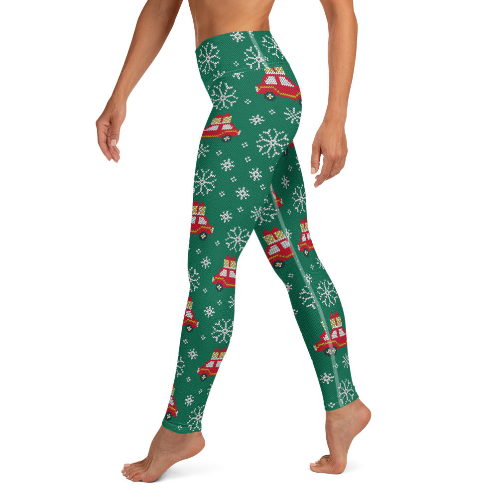 Driving Home For Christmas Yoga Leggings