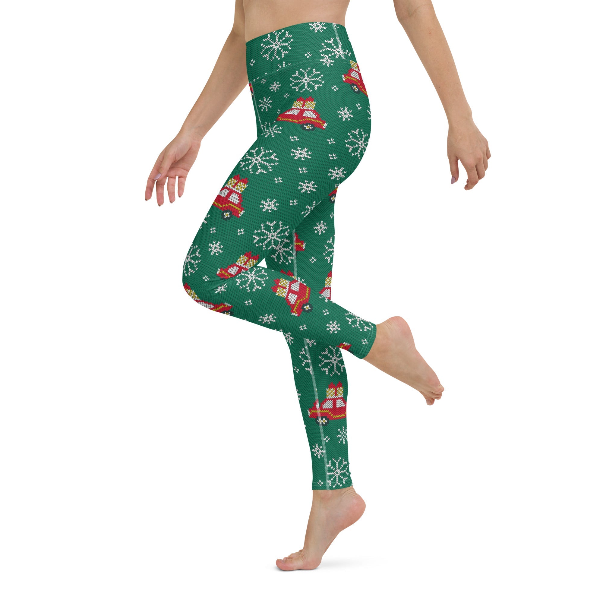 Driving Home For Christmas Yoga Leggings