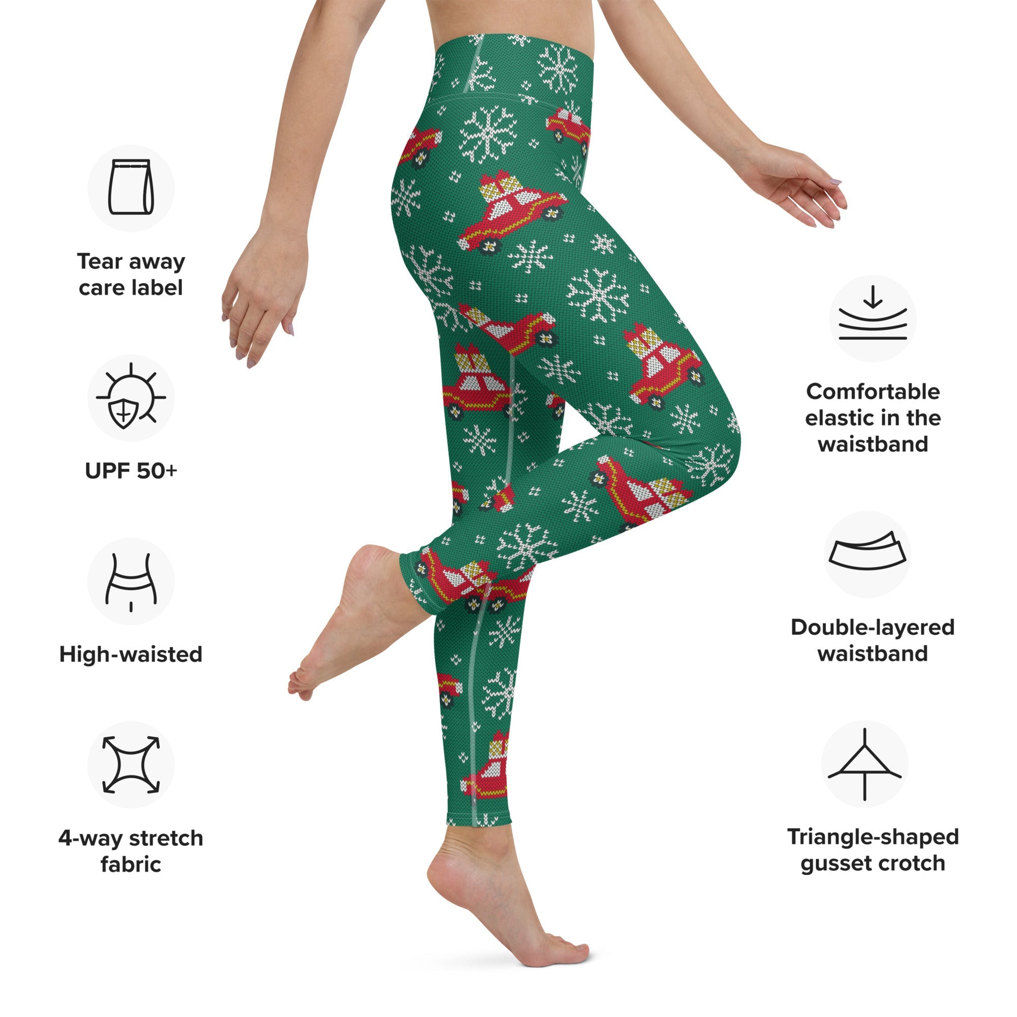 Driving Home For Christmas Yoga Leggings