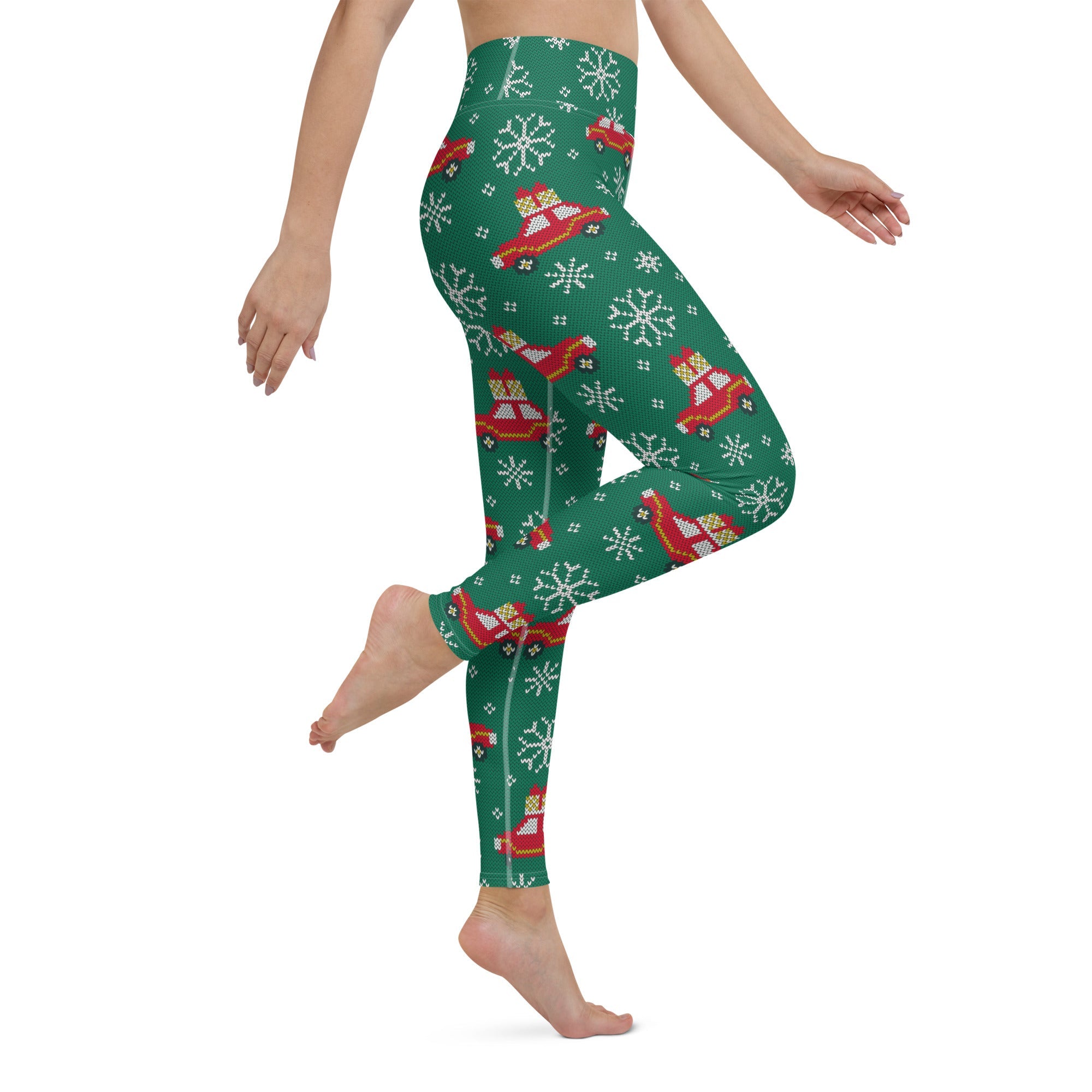 Driving Home For Christmas Yoga Leggings