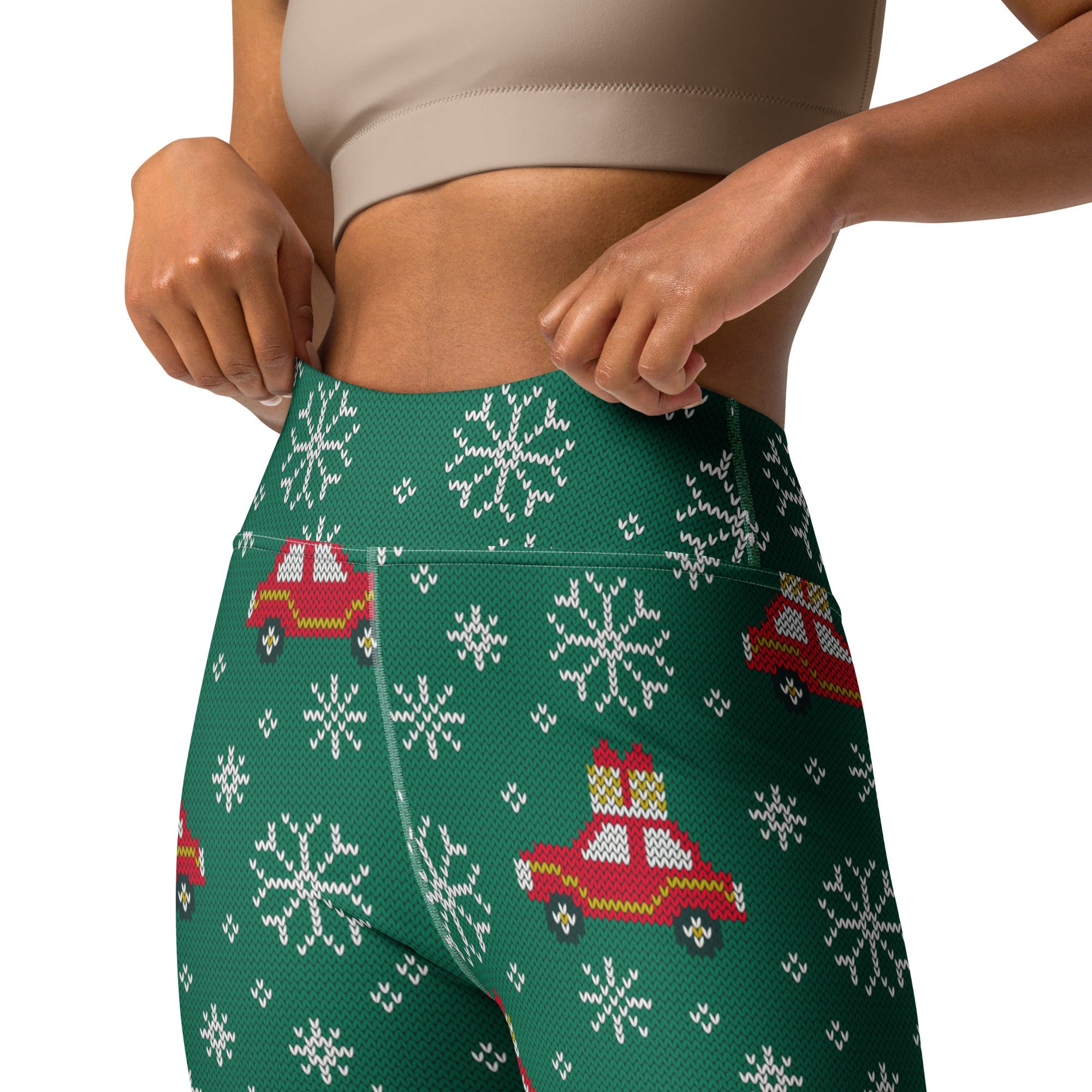 Driving Home For Christmas Yoga Leggings