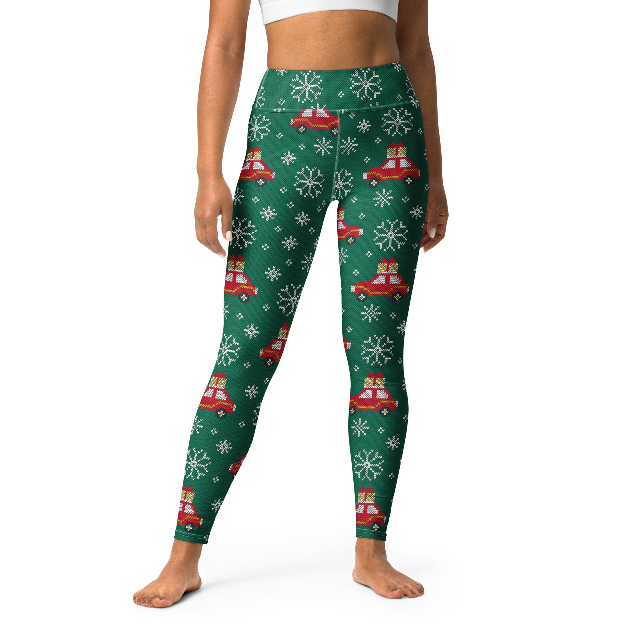 Driving Home For Christmas Yoga Leggings