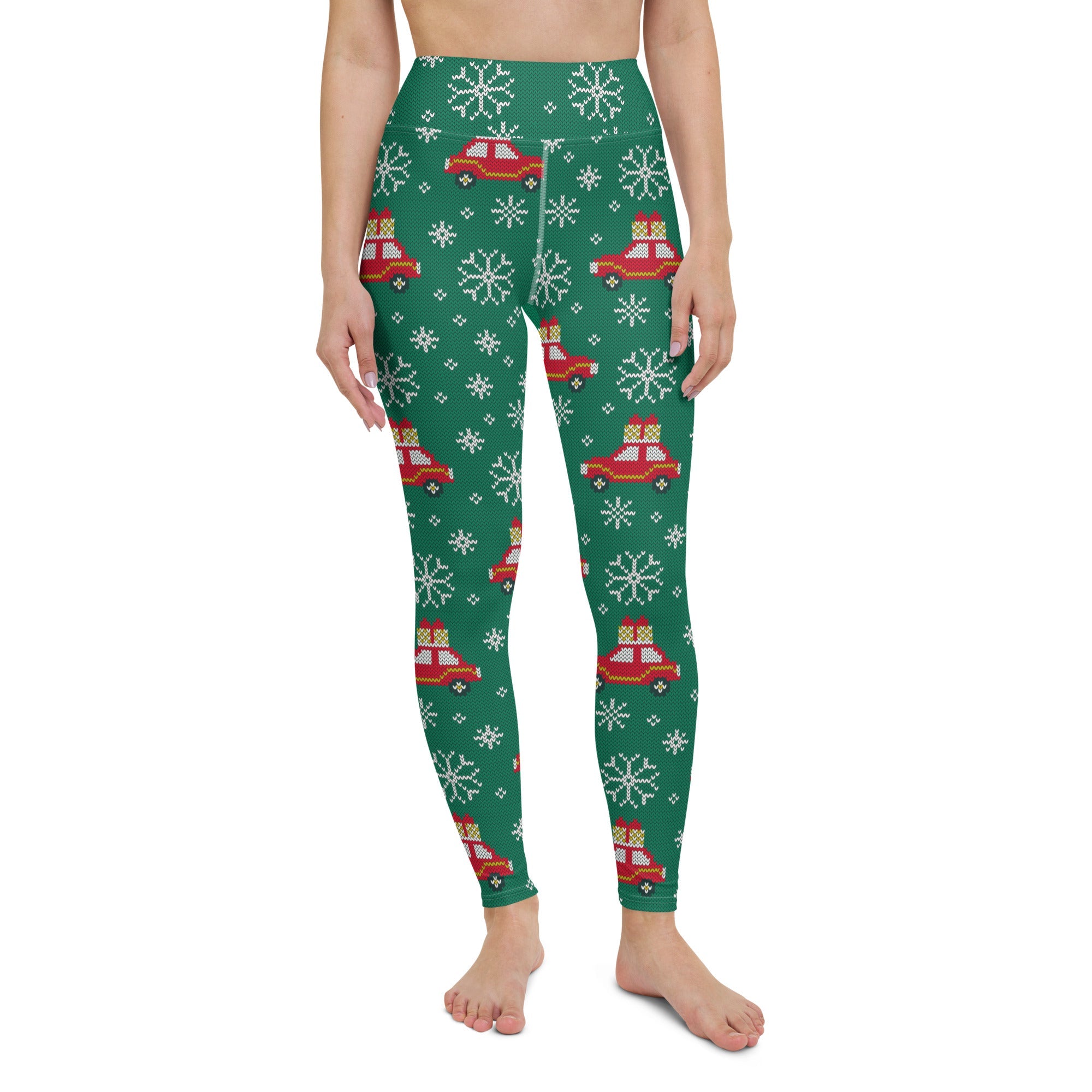 Driving Home For Christmas Yoga Leggings