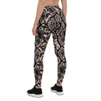 Dusty Pink and Black Snakeskin Leggings