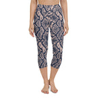 Dusty Pink Snakeskin Yoga Capris