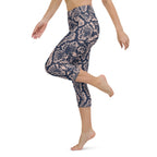 Dusty Pink Snakeskin Yoga Capris