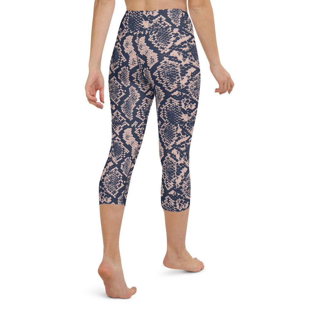 Dusty Pink Snakeskin Yoga Capris