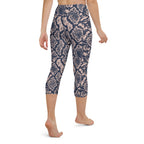 Dusty Pink Snakeskin Yoga Capris
