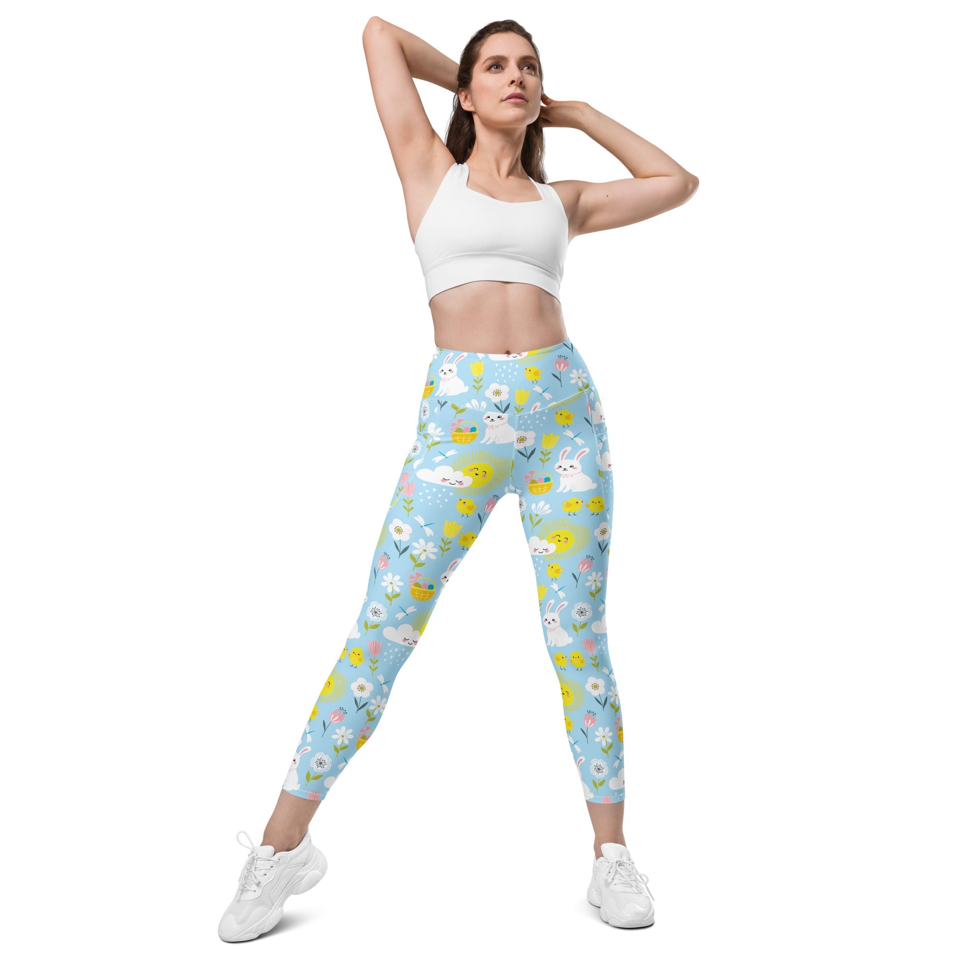 Easter Cute Pattern Leggings With Pockets