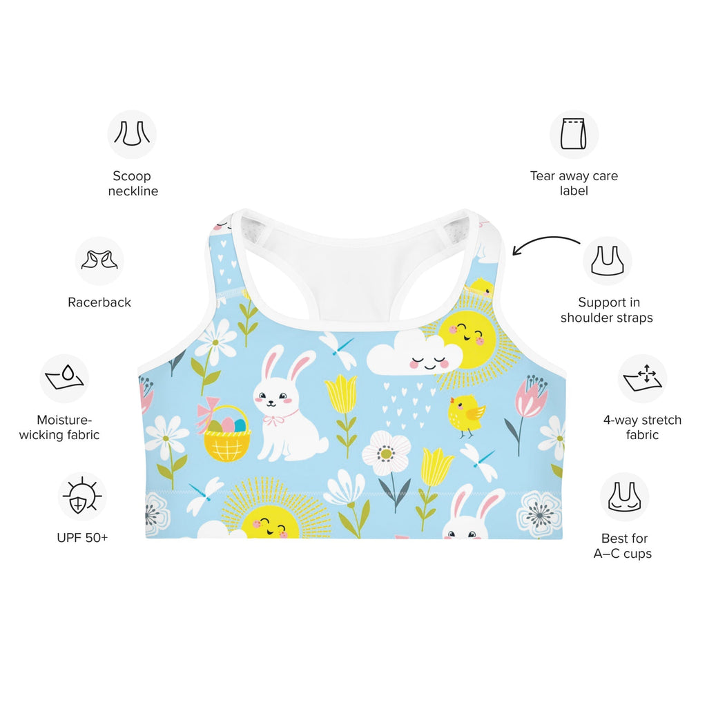 Easter Cute Pattern Sports Bra