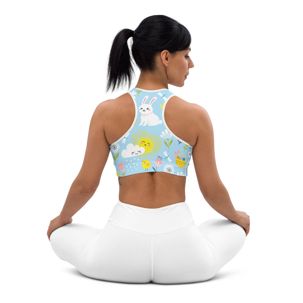 Easter Cute Pattern Sports Bra