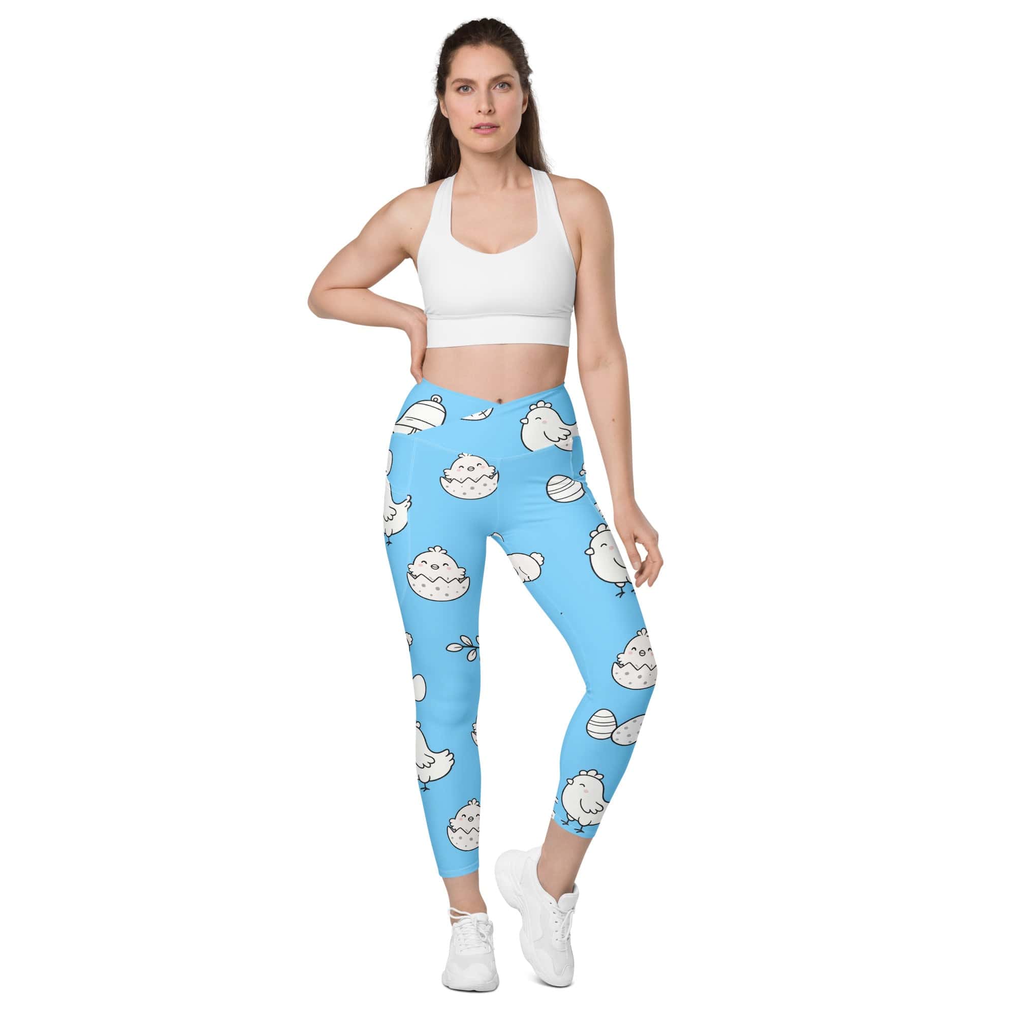 Easter Egg Hunt Crossover Leggings With Pockets