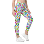 Easter Egg Pattern Leggings With Pockets