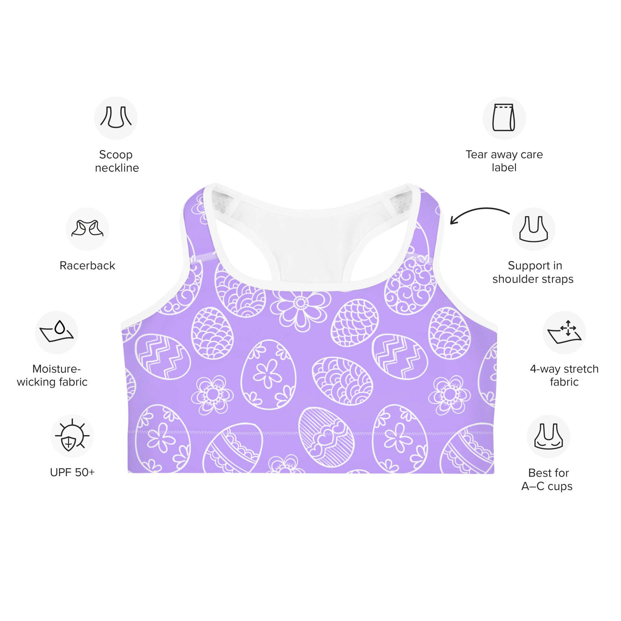 Easter Eggs Sports Bra