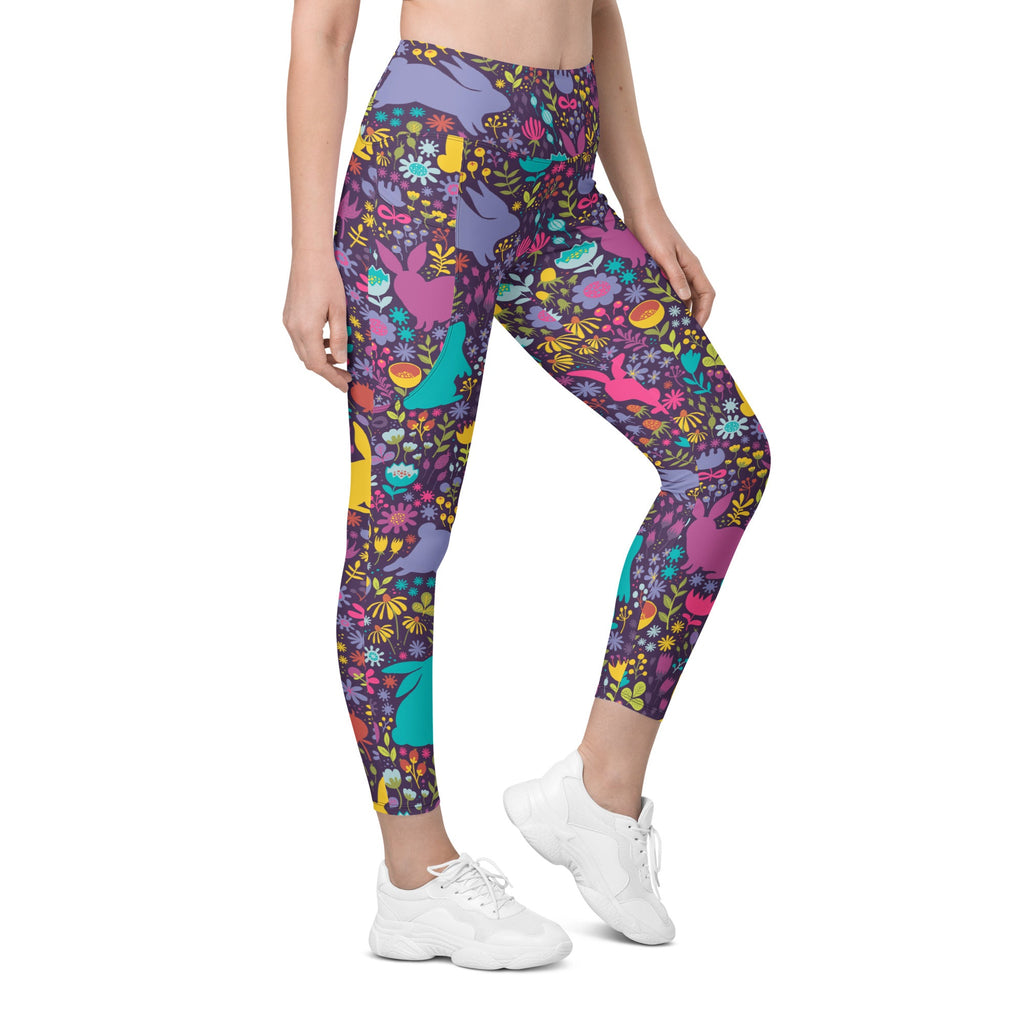 Easter Garden Leggings With Pockets