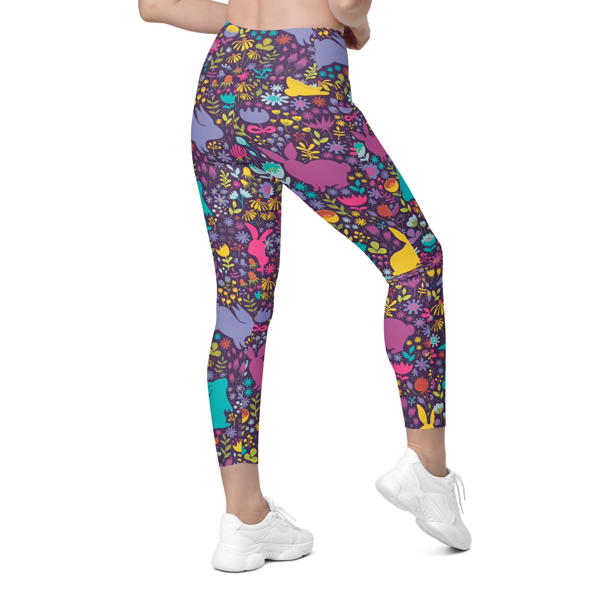 Easter Garden Leggings With Pockets