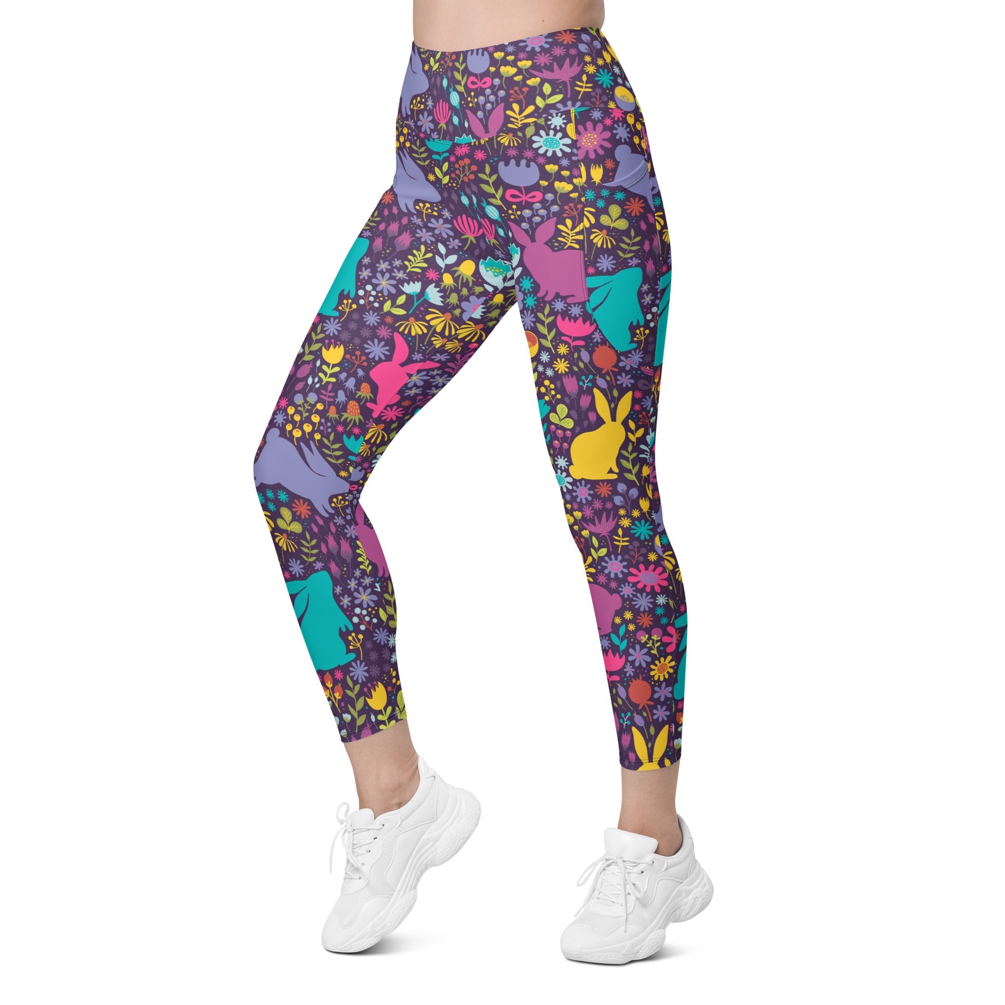 Easter Garden Leggings With Pockets